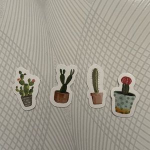 FREE Set Of 4 Cute Plants Sticker Set